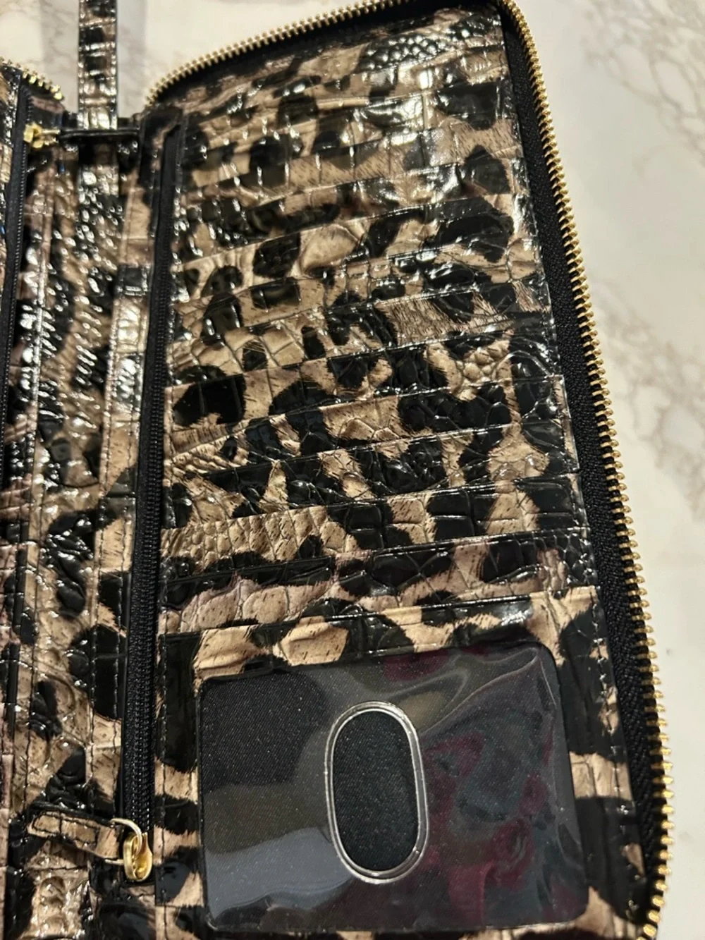 Brahmin Snow Leopard Skyler wallet (like new) - Picture 4 of 6